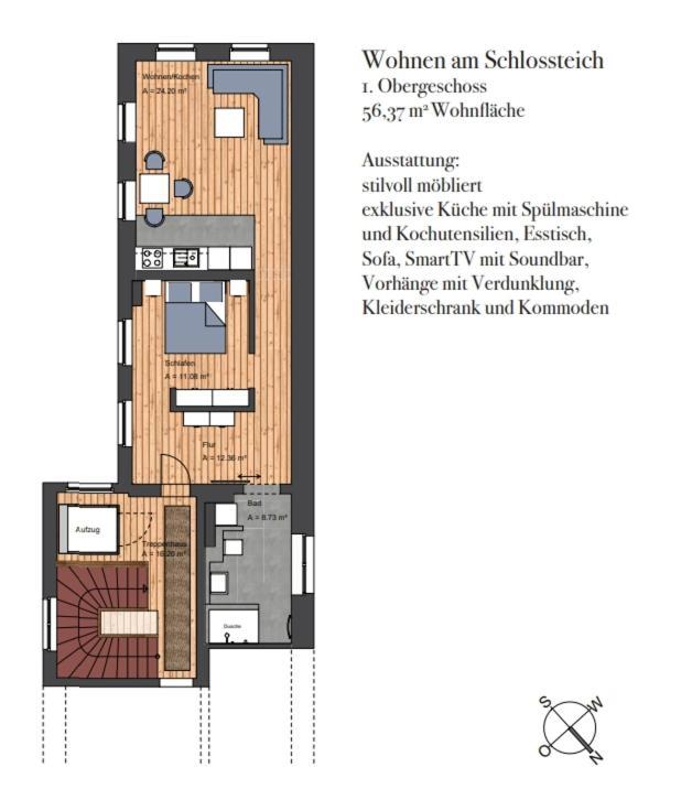 Wohnen Am Schlossplatz Ольденбург Номер фото